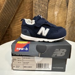 New 515 New-B Hook And Loop New Balance Navy Blue & White Baby/infant Size 3