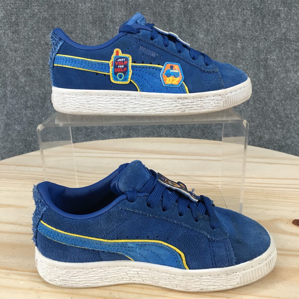 Puma Suede Toddler 11.5C Blue Paw Patrol Chase Lace Up Sneaker Casual Shoes