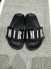 Amiri Kids Slides Used Size US 12 Black In Color