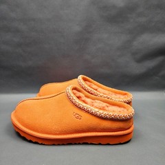 UGG Tasman II Slippers Kids Size 5 Orange Suede Shearling Clogs House Shoes