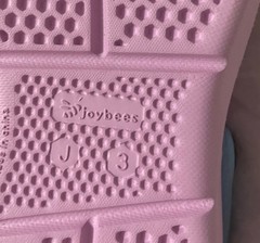Joybees Active clogs girls size J3 pink/blue slip ons Shoes