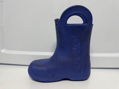 Crocs Kids Size C11 Handle It Rain Boots Youth Navy Blue Waterproof Shoe Pull On