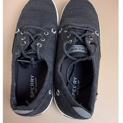 Sperry Top Sider Bodie Kids Canvas Lace Up Sneakers Black Size 5.5