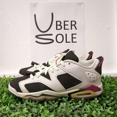 NIKE AIR JORDAN 6 RETRO LOW GG WHITE-PINK SZ 4.5Y-WOMENS SZ 6 [768878-107]