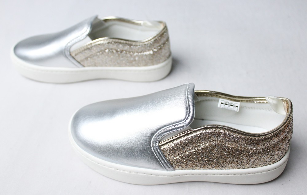 Carter’s Kid’s Metallic Slip-On Nettie Casual Shoes CL8 Silver/Gold Size US:1