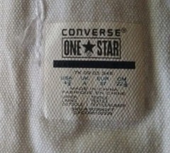 Converse Shoes Kids Teens Size 4.5 White Chuck Taylor One All Star Sneakers