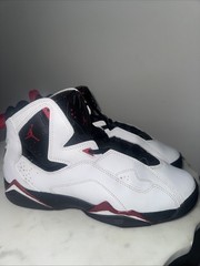 Jordan True Flight GS Basketball Shoe 343795-100 White/Varsity Red Black Size 6Y