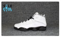 Air Jordan 6 Rings Retro Shoes White Black Metallic GS DJ6163-107
