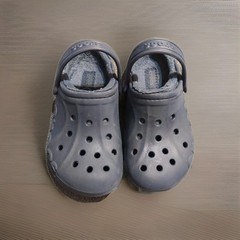 Crocs Dual Comfort Clogs Junior Big Kid 12 Faux Fur Lined Classic Blue Summer