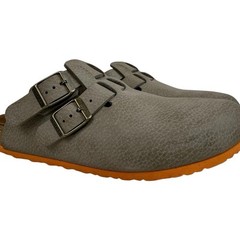 Birkenstock Boston Kids Clogs Size 33 Taupe Gray Nubuck Leather boho cozy