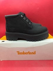 Size 7 Juniors- Timberland Stone Street Mid LC Waterproof CH Black Nubuck TB…