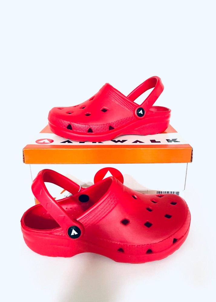 AirWalk Compel 2 Red Black Clogs Mules Shoes Kids 1 2 3 4 13