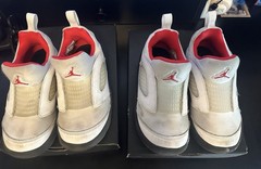 2020 Jordan 5 Retro Little Flex White/Red Shoes CK1227 100 Toddler PS 11c W/BOX
