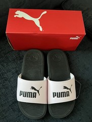 Puma Cool Cat 2.0 Jr BX Junior Size 6 / Women’s 7.5 Pink And Black Slides