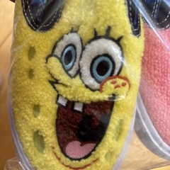 NEW SpongeBob SquarePants & Patrick YOUTH Chenille Fleece Slip-On Sneakers SZ 13