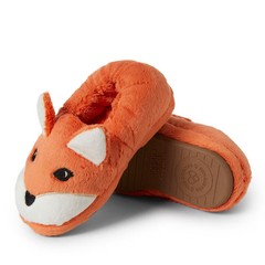 Dearfoams Kid Emery Critter Closed Back Animal Slipper – Organic Spice Size