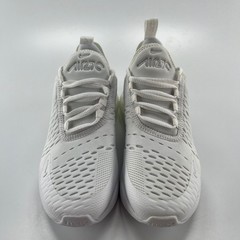 Nike Air Max 270 White Metallic Silver GS Kids Shoes 943345-103 Size 4Y