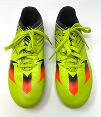 ADIDAS size 5 youth black neon lime green/yellow orange soccer cleats shoes boys