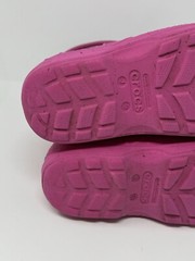 Crocs Handle It Rain Boots Hot Pink Size J3 Kids Youth Girls Waterproof Pull-On