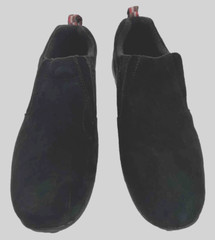 Merrell Boys Black Suede Jungle Moc Shoes Size 5 M Hiking Walking Slip On