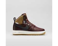 NIKE LUNAR FORCE 1 SNEAKERBOOT GS Maroon GUM BROWN BLACK Air 706803-200 7Y Kids