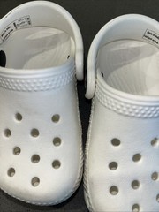 Crocs White Unisex Kids Clog Shoes Size C5 Iconic Comfort Slip On Rubber