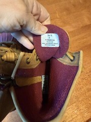 Sperry Top-sider Waterproof Rubber Boots & Bonus Tall Boots Burgundy Beige Sz. 5