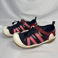 Keen Knotch Creek Red White Blue Water Shoes Hiking Sandals Size 5 Big Kid