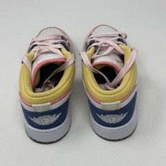 Nike Jordan 1 Low SE Multi Canvas DV1323-100 Youth Kids Size 4 Pink Blue Shoes