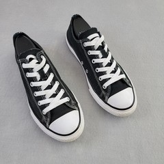 Converse All Star Chuck Taylor J5 Black Canvas Low Top Floral Double Tongue Shoe