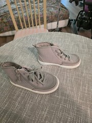 Billy Shoes Size 11 Kids Special Needs AFO EUC Gently Worn Gray Zippered Shoes