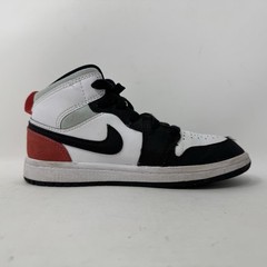 Nike Jordan 1 Mid SE TD White Red Black Toe Igloo Union Size 12.5C BQ6932-100