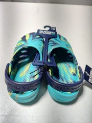 Rugged Shark Clogs Toddler Size 10 Blue/ Green Tie Dye