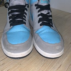 Air Jordan 1 Retro High GS Tide Pool GS 332148-027 Youth Size 5.5 Blue/Gray