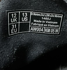 Dr. Martens Doc Black Leather Side Zip Boots 1460 J Youth Size 13 US. AW004