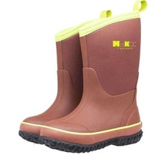 MCIKCC Kids Rubber Rain Boots, Waterproof Solid Classic Pull On Snow Wellies Boo