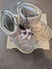Lily & Dan Toddler Cozy Boots Multicolor Faux Suede Faux Fur Lining US 11/12