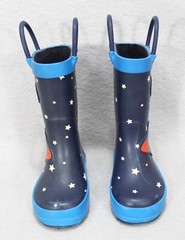 Cat & Jack Jali Toddler Size 5 Rubber Boots Waterproof Celestial Space Blue Boys
