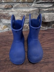 CROCS HANDLE IT BLUE WATERPROOF RAINBOOTS No. 12803 CHILD’S SIZE C8