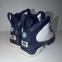 Jordan Air Jordan 9 Retro High Top Lace-Up Leather White/Blue Kids 6Y 302359-145