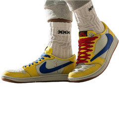Jordan 1 Retro Low OG SP Travis Scott Canary PS DZ5909-700 Kids’s Size