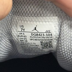 Size 7Y – Jordan 1 Mid Wolf Grey Midnight Navy (GS) (DQ8423-104)