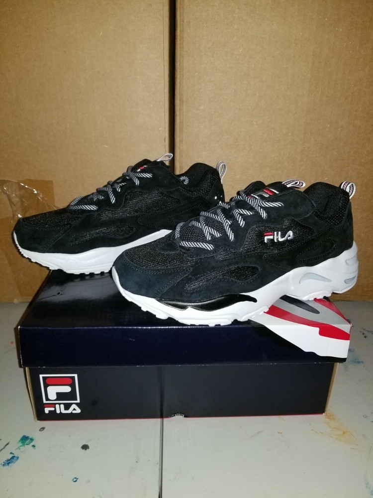 Fila Kids Ray Tracer Black White Size US Size 4 Youth