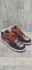 Nike Air Jordan 1 Mid Plaid Night Maroon Black White 6y