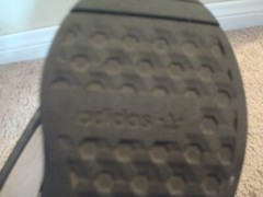 Adidas Ortholite Black Mesh Fabric Boys Junior Sneakers Shoes Sz 3 1/2