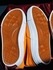 OPOEE Canvas Low Top Sneakers 2 Pair Vibrant Orange & Neon Green Kids 35 USA 3Y