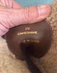 Authentic Burberry Mini Windmere Shearling Boot Khaki – Size EU29US11.5