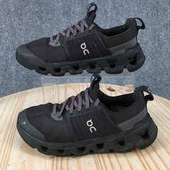On Running Sneakers Youth 5 Cloud 5 Athletic Lace Up Walking Shoes Mesh Black
