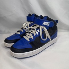 Nike Court Borough Mid 2 Kids Black Royal Blue Sneakers DM8872-001 Size 4.5Y