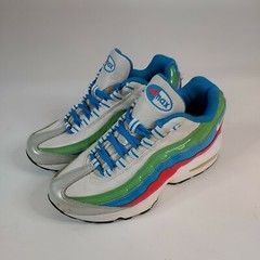 NIKE AIR MAX 95 YOUTH SIZE 5 RARE WHITE/GREEN/BLUE/PINK Womens 7 GUC